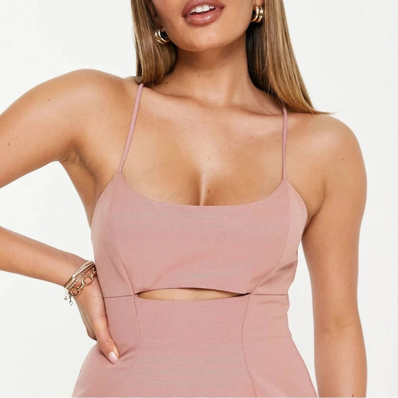 ASOS design  mini structured dress with under bust cut out detail size 6 - Picture 2 of 11